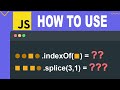 How to use indexOf() splice() | JavaScript Array Methods Tutorial