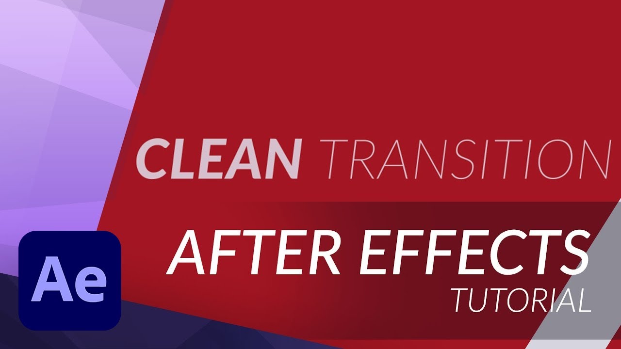 How To Create A Clean Video Transition In After Effects Tutorial