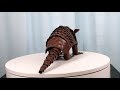 ebros western rustic forest hand sculpted metal springy armadillo statue 15.5