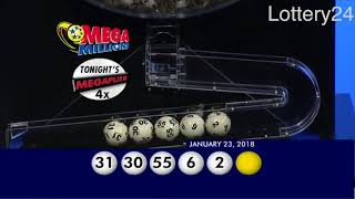 2018 01 23 Mega Millions Numbers and draw results