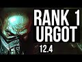 URGOT vs WARWICK (TOP) | Rank 1 Urgot, Rank 5, 10/1/6, Legendary, 300+ games | BR Challenger | 12.4