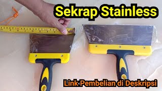 Review Plus Minus Sekrap Kape Stainless 15 Cm dan 24 Cm - Link Pembelian