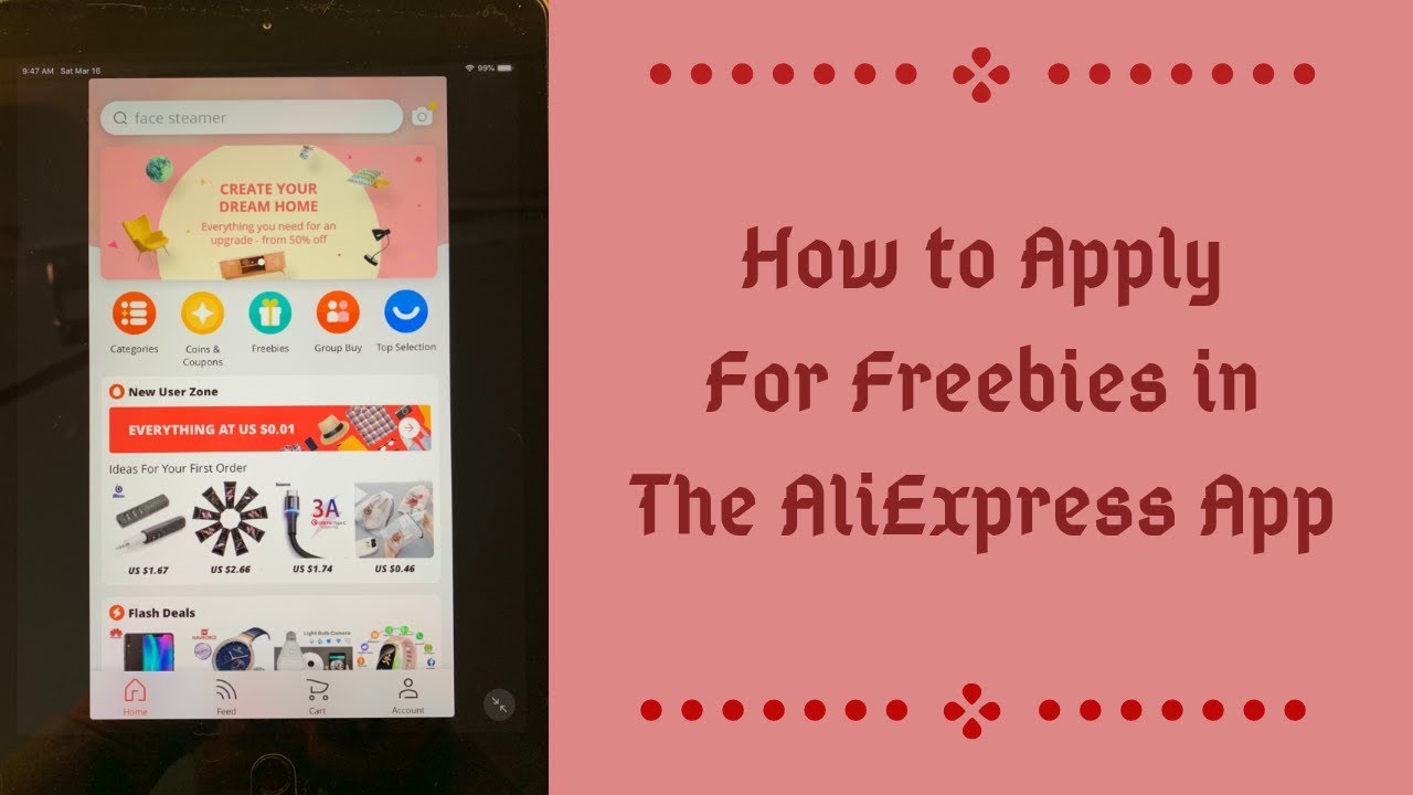 How To Apply For Freebies In The AliExpress App - YouTube