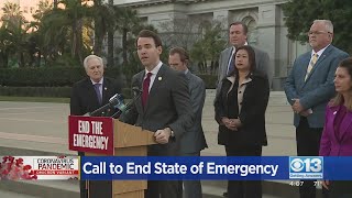 Republican Assemblymember Kevin Kiley Holds Rally To Urge End Of State Of Emergency