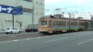 【路面電車動画】広島電鉄１５５　つりかけの音　３０００形　3008