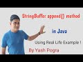 StringBuffer Class append() Method | What is StringBuffer append