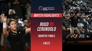 Ruud vs Cerundolo Quarter-finals Match Highlights #IBI23