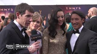 The Emmy winning team from "Free Solo" on the 2019 Creative Arts Emmys Red Carpet