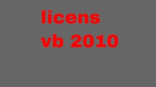 Make Your Program License In Visual Basic 2010 or Visual Basic 2008