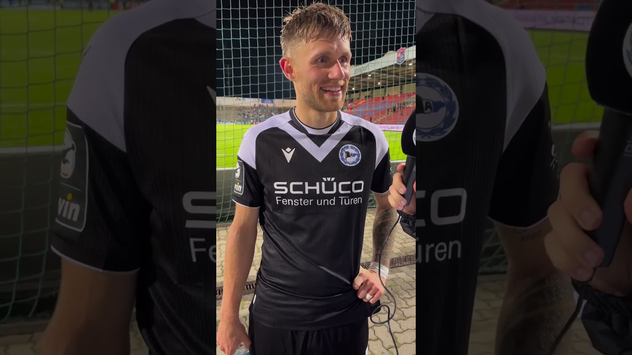 SpVgg Unterhaching - Arminia Bielefeld 1:2 Interview Leandro Putaro ...