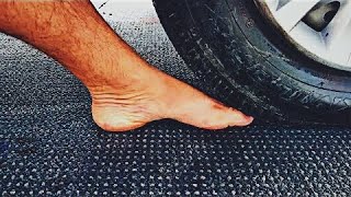 EXPERIMENT CAR VS FOOT ,Crushing Crunchy & Soft Things by Car! SWEDISH TEST