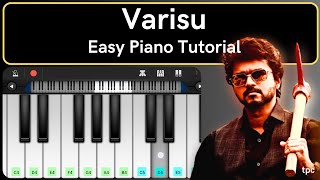 Thee Thalapathy Song Varisu Easy Piano Tutorial - ThePianoClass