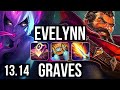 EVE vs GRAVES (JNG) | 12/0/10, Rank 2 Eve, 1500+ games, Legendary | KR Grandmaster | 13.14