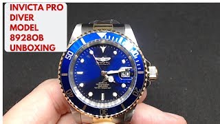 Invicta Pro Diver  model 8928OB box opening and review