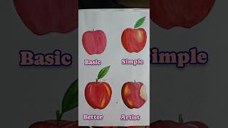 How to Easy Draw Apple 🍎 #watercolor #viralvideo #shorts #drawing #trending#shorts #subscribe