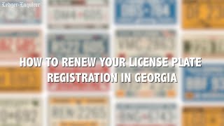 Tips for renewing your Georgia license plate tag