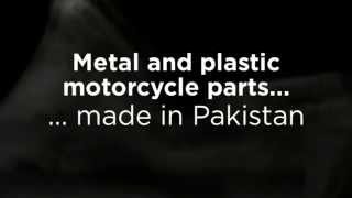 Metal and plastic motorcycle parts - made in Pakistan