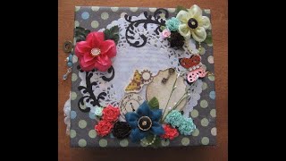 Interactive 8x8 Scrapbook Mini Album (Tutorial available)