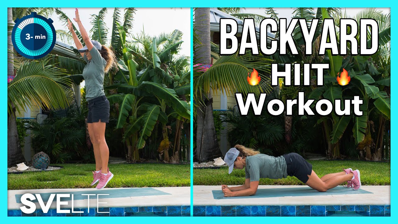 3 Minute Backyard Hiit Workout Effective At Home Workout Youtube