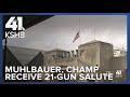 KCPD Officer James Muhlbauer, K-9 partner Champ receive 21-gun salute after funeral