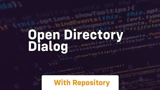 open directory dialog