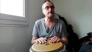 How to apply the paradiddle on one conga drum