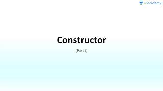 Core Java in Detail - Constructor Part 1