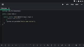 Pemograman Java menggunakan aplikasi android Part 2 - Variabel & Tipe Data