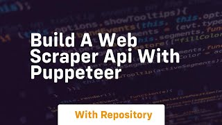 Build a web scraper api with puppeteer