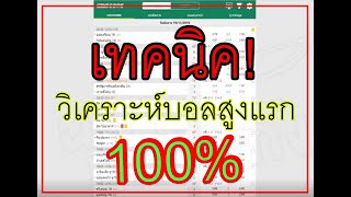 เทคนิควิเคราะห์บอลสูงแรก 100%