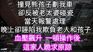 撞見熊孩子劃我車卻反被老太婆碰瓷。當天報警處理晚上卻誣陷我欺負老人和孩子 血壓飆升一頓操作後 這家人跪求原諒 #心書時光 #為人處事#生活經驗#情感故事#唯美频道