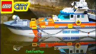 Pretend Play with Lego City Boats in Water | Cops & Robbers Skit | JackJackPlays