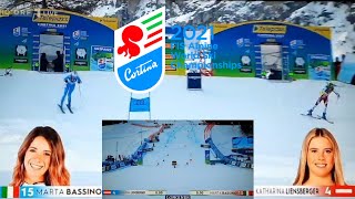 Katharina Liensberger and Marta Bassino won both ex aequo Gold - Women Parallel GS | WM Cortina