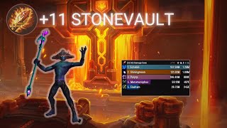 +11 Stonevault | 1.4 M Overall | Arcane Mage | TWW SEASON 1 M+ |