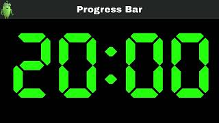 20 Minute Countdown Timer with Music and Progress Bar