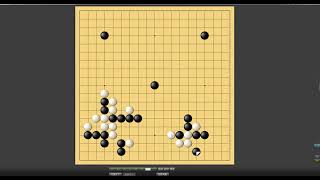 围棋：爱奇让五子，破解两个倒垂莲。