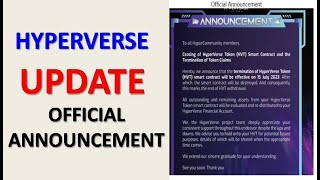 HYPERVERSE OFFICIAL ANNOUNCEMENT HVT RELATED