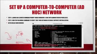 152 Set up a computer to computer ad hoc network LAB1