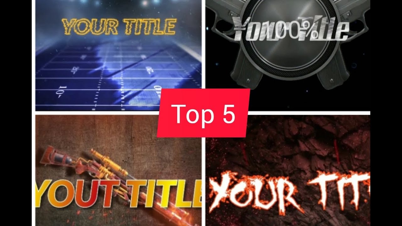 Top 5 Best Intro Templates For YouTube No Text [Free] - YouTube