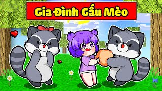 NABEE EM BÉ ĐƯỢC NHẬN NUÔI BỞI GIA ĐÌNH GẤU MÈO SIÊU NGÁO TRONG MINECRAFT*NABEE RACCOON 👶🦝🤣