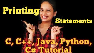 How to print a message on the screen C | C++ | Java | Python |C# Tutorial