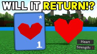 Will the HEART BLOCK RETURN!? | Build a boat for Treasure ROBLOX Testing Myths