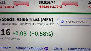 🔴 MFS Special Value Trust MFV Stock Trading Facts 🔴