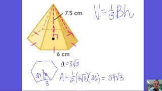12.5 Volume of Regular Hexagonal Pyramid