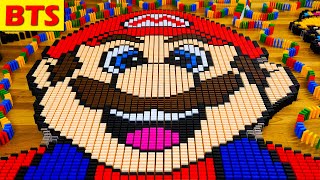 I built (and toppled) SUPER MARIO in dominoes!