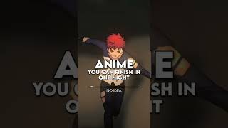 Anime you can Finish In One Day #anime #shorts