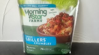 Morning Star Farms Veggie Griller Crumbles #veganfoodtastetest #morningstarfarms #veggiegrillers