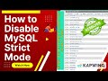 How to Disable MySql Strict Mode in cPanel-  #1265 data truncated for column date at row 1: Fixed