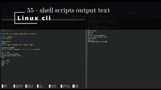 Linux CLI 55 🐧 shell scripts output text