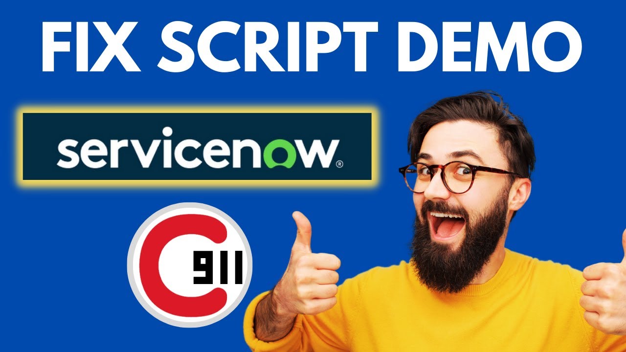 Servicenow Fix Scripts Demonstration Servicenowhelpdeskhindi Youtube